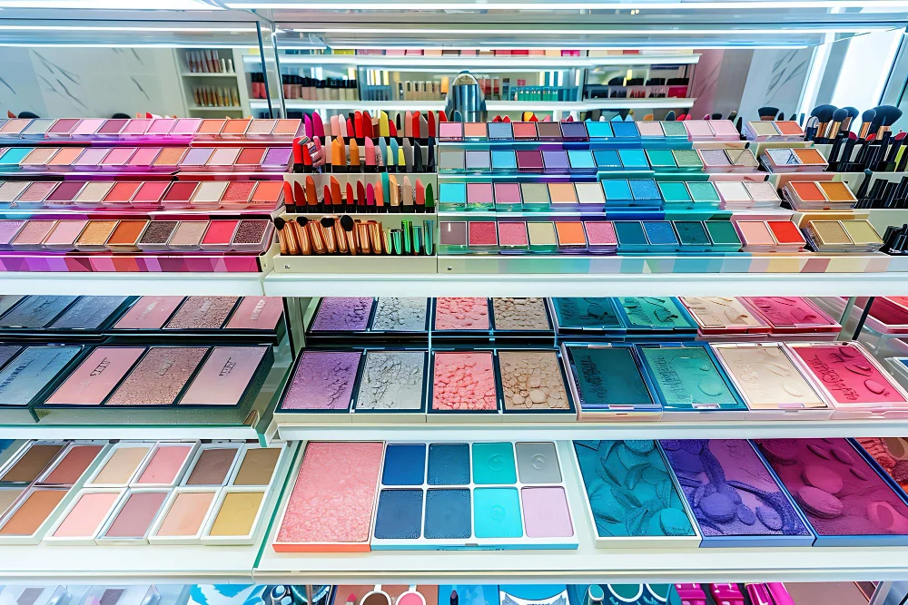 Projektowanie sklepów: półki w sklepie z kosmetykami